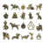 Смешанная серия 20 ancient green dog-20 моделей, по 1 штуке в каждой-23g-SN859