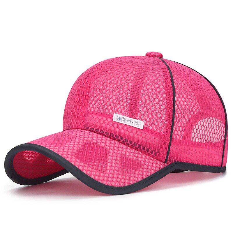 镂空网眼透气棒球帽夏季防晒遮阳楼控檐帽子男户外运动活动鸭舌帽