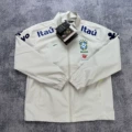 【stand collar】nk logo - brazilian style trench coat - off-white