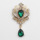 Золотое ретро сплав Кристалл брошь полые капли воды горный хрусталь ювелирные изделия одежда съемная булавка ювелирные изделия аксессуары mini 5