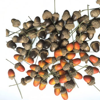 artificial small acorn with wire acorn hazelnut diy christmas accessories natural acorn pine nut chestnut ornament