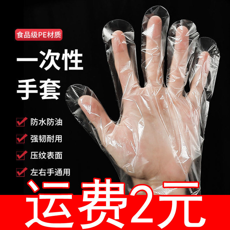 Disposable Gloves Catering Food Household Transparent Pe Plastic Thin Kitchen Gloves Edible Sanitary Gloves Wholesale