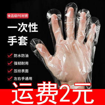 Disposable Gloves Catering Food Household Transparent Pe Plastic Thin Kitchen Gloves Edible Sanitary Gloves Wholesale