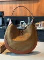 Suede with brown accents