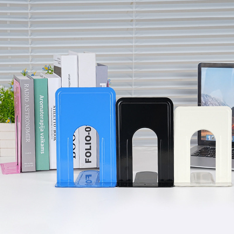 Iron Desktop Storage Bookshelf Metal Large School Office Manufacturer Pen Wholesale Bookend Bookend