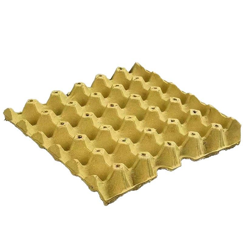 Wholesale Egg Trays, 30 Pieces, Paper Pulp Egg Trays, Thickeneded Waterproof Material, Automatic Egg Loading Machine, Gray and White Egg Trays Available
