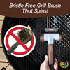 Cross-Border New Product Barbecue Cleaning Brush Bristle-Free Spinning Grill Brush Brushless Rotation