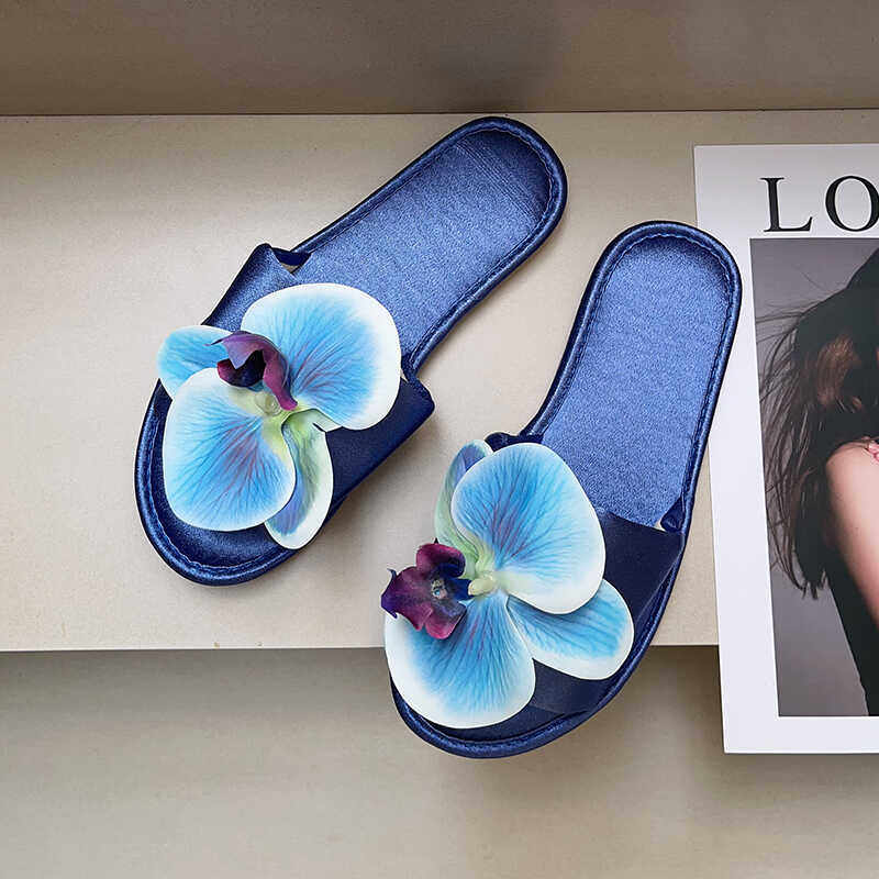Barbie Phalaenopsis Flower Slippers Women's Fashionable All-match Outer Wear Non-slip Flat Slippers Home Soft Slippers