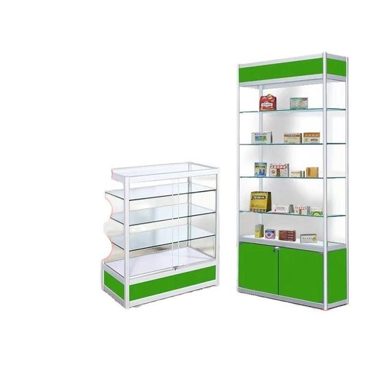 Pharmacy Cabinet Clinic Glass Display Cabinet Western Medicine Counter Medicine Prescription Pesticide Veterinary Pharmacy Transparent Display Stand