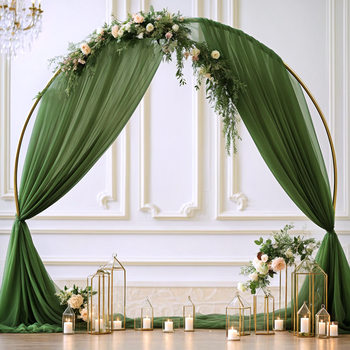 Arch Gauze Curtain Pearl Chiffon Beauty Gauze Fabric Outdoor Lawn Wedding Ceremony Arrangement Curtain Other Classmates