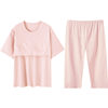 [with Breast Pad] Pajamas for Women Summer Category a Short Sleeve 100 Count Lenzing Modal Bra-Free Women's Home Clothes