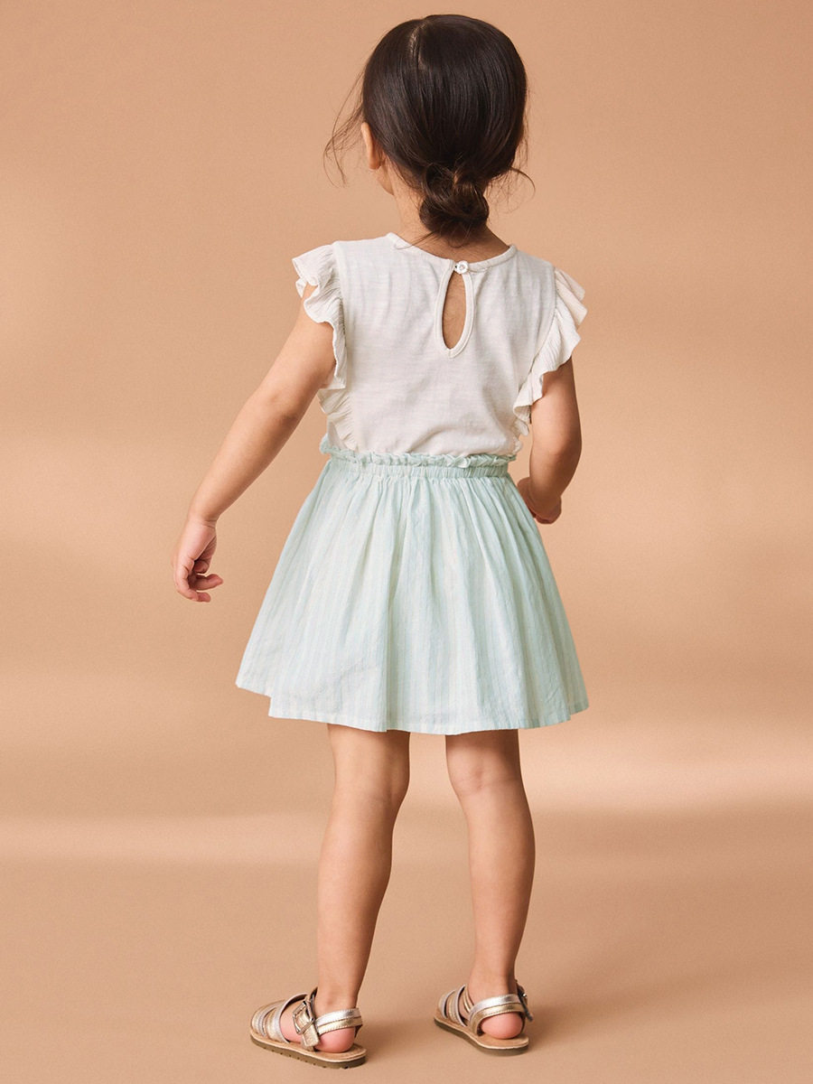 Girls' Short-sleeve Dress, Cute Baby Kids' Skirt, Cotton Kids' Dress
