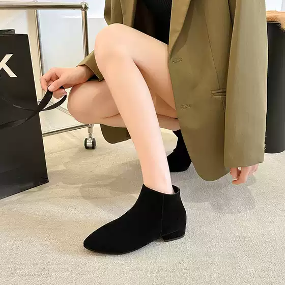 Foreign trade European and American plus size short boots women's autumn and winter single boots 2023 new ankle boots thick heel British Martin boots women's boots
