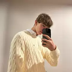RL Ralph pony label round neck warm red knit sweater men couple new year sweater women fall and winter embroidery twisted