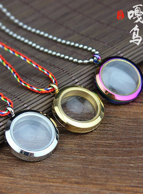 【彦萱】嘎乌盒 唐卡朱砂晶石挂件吊坠钛钢祥云山鬼花钱盒子佛盒