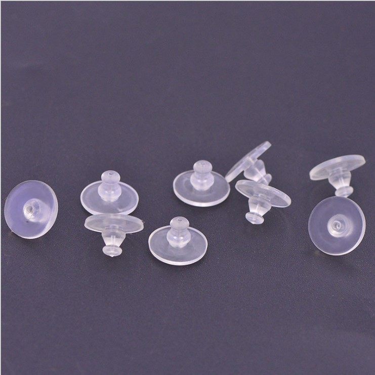 现货批发防滑耳夹防痛垫环保硅胶耳夹垫透明隐形螺旋耳夹软胶垫