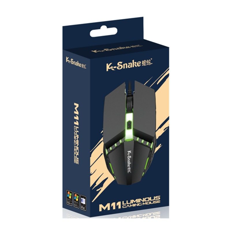 蝰蛇M11有线游戏发光鼠标电竞家用鼠标笔记本台式电脑配件批发