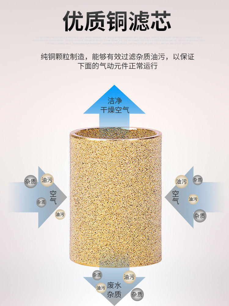 Ar2000 Pneumatic Pressure Reducing Valve Pressure Regulating Valve Air Compressor Afc Oil-Water Separator Filter Bfc Air Pressure Regulating Valve