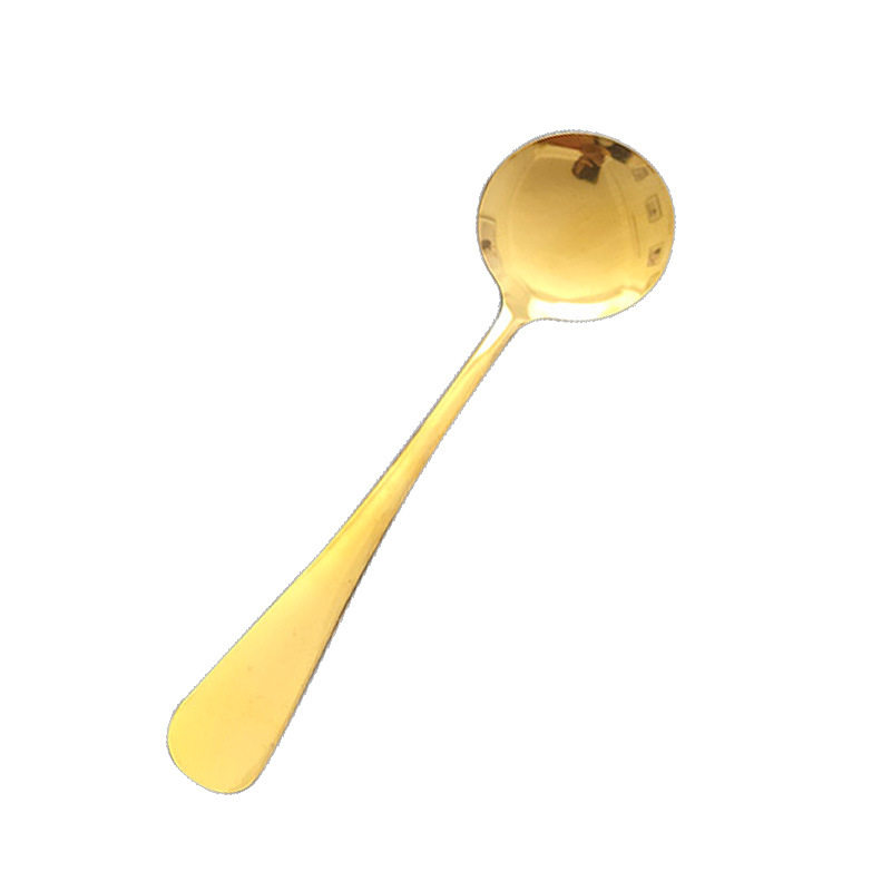 Stainless Steel Spoon Thickeneded Commercial Dessert Spoon Bird's Nest Spoon Takeaway Packaged Fast Food Soup Spoon Individually Packaged Tableware