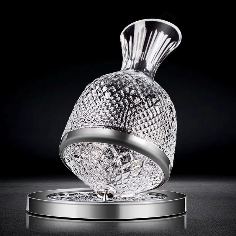 Light Luxury High-end Rotating Decanter Wine Glass Wine Decanter Household High-end Sense Tumbler Wine Dispencer
