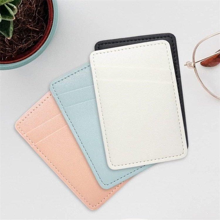 Simple Solid Color Phone Back Sticker Dual Sim Card Holder Manufacturer In-Stock Card Holder Can Add Logo Access Card