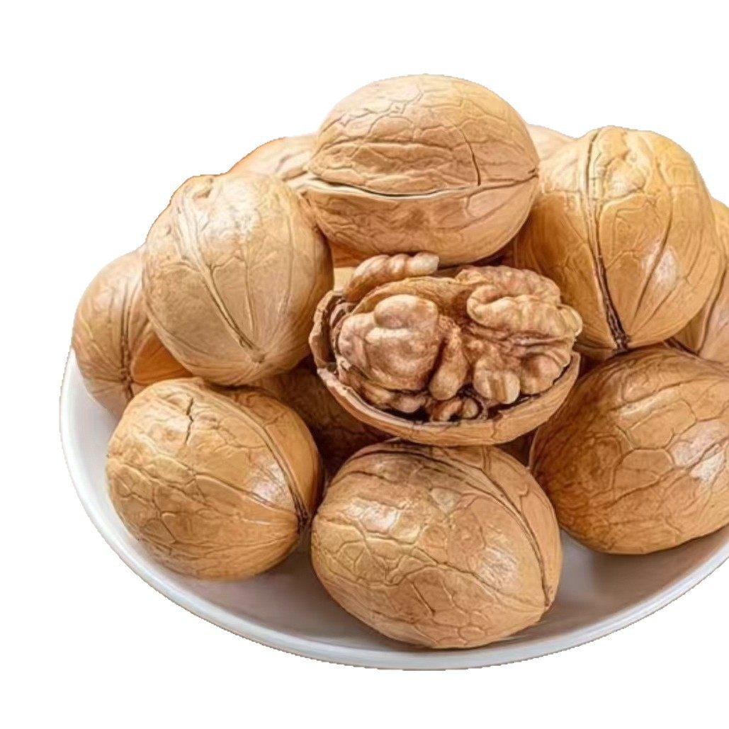 New Xinjiang Aksu Paper-Skinned Raw Walnuts 500g, Milk-Flavored Roasted Walnuts, Thin-Skinned Hand-Peeled Walnuts