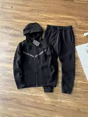 Cross-Border Spring & Fall Men's Casual Sports Multi-Color Hooded Knitted Suit Jacket 490 Pants 163