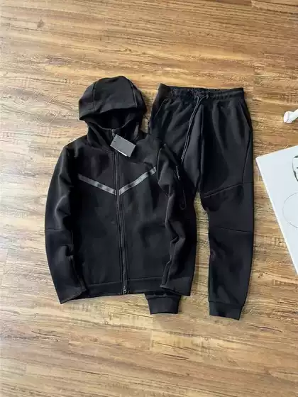 Cross-Border Spring & Fall Men's Casual Sports Multi-Color Hooded Knitted Suit Jacket 490 Pants 163
