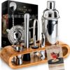 Cross-Border Mixer Set Bar Tools 10-Piece Set Stainless Steel Cocktail Mixing Glass Wine Glass Shaker Cup Complete Set