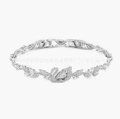 Smart white swan platinum bracelet