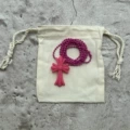 Rose red cross necklace