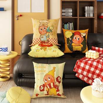 Star People Pillow 2025 New Sofa Dopamine Pillow Cover Master Bedroom Bed Cushion Removable and Washable Bay Window Cushion