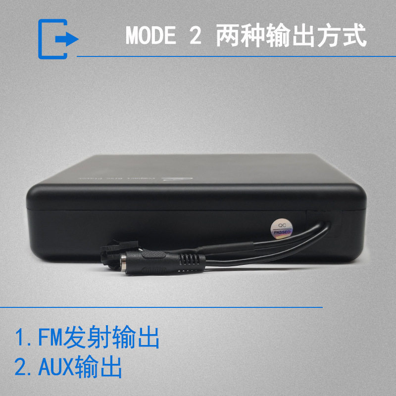 Car-Mounted Inhalation-Type Usb-Connected Cd Player with Aux/Fm Transmitter/Usb Output, Plug and Play