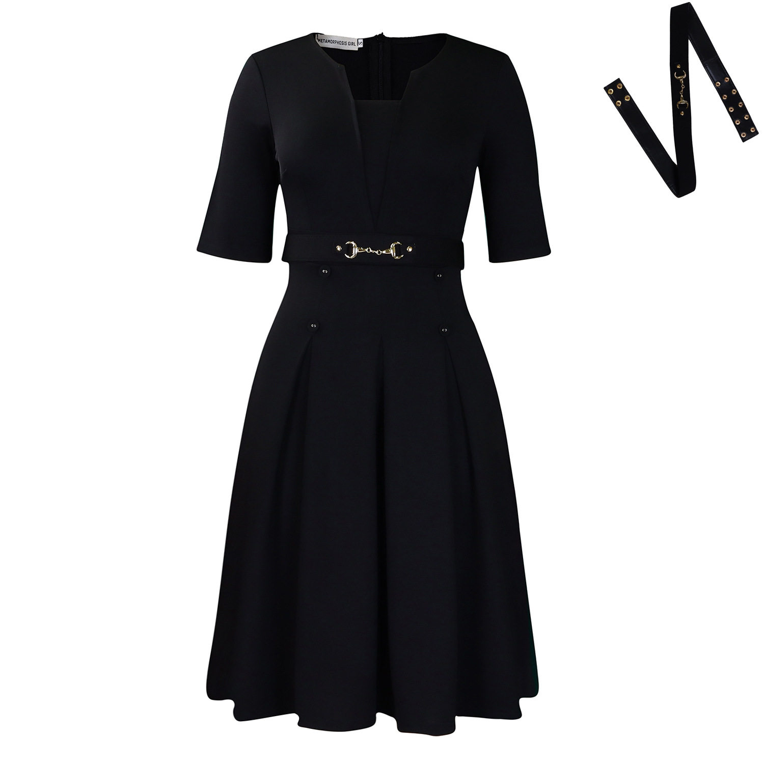 Summer Womens Dress Short Sleeve Elegant Plus Size Solid Color Fashionable for Work or Casual Occasions