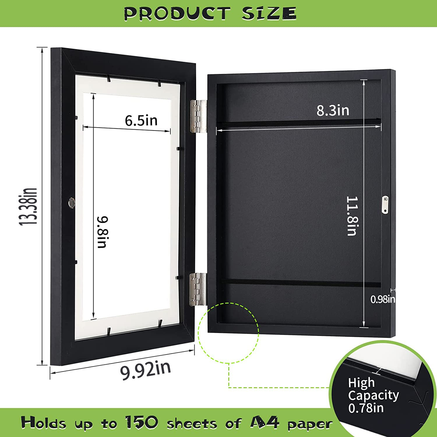 Children's Flip Photo Frame Cross-Border Popular Picture Frame Hot Selling Wooden Kids Art Frames Art Storage Handmade