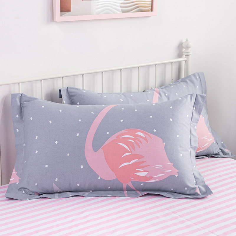 Pure cotton cotton pillowcase dirt-resistant simple pillowcase student single home pillow cover a pair of manufacturers supply