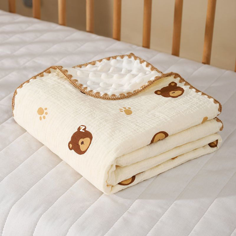 Baby Blanket Pure Cotton Gauze Beanie Blanket Baby Beanie Quilt Baby Wrap Summer Thin Children's Air-Conditioned Quilt