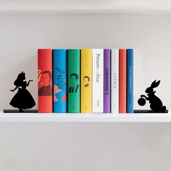 Scandinavian Ins Style Bookend Creative Cartoon Bookend Library Study Decoration Ornaments Retro Style Book Storage Rack