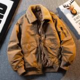 2025 мужская американская летная куртка, мужская модная бейсбольная куртка, зимняя мужская куртка, утолщенная мужская хлопковая куртка