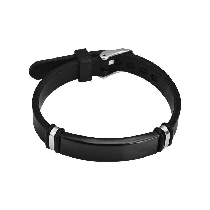 Taobao Hot Selling Fashion Student Titanium Steel Bracelet Couple Custom Engraved Birthday Gift Silicone Stainless Steel Bracelet