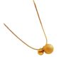 New Style Simple Frosted Ball Small Gold Ball Titanium Steel Necklace Women's Niche Design Sense Clavicle Chain Without Fading Fashion Accessories