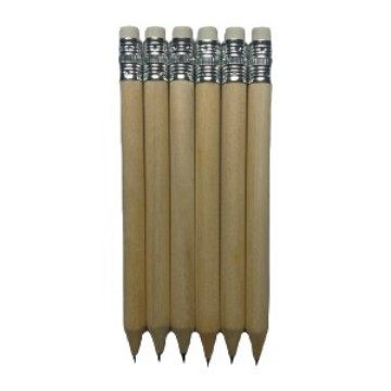 In Stock 10cm Natural Wood Color Short Pencil Hb Cross-Border Stationery Hotel Room Pencil Primary School Student Learning Stationery