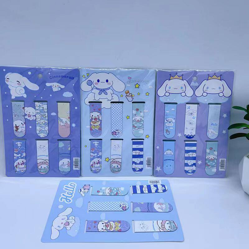 Cute shape double-sided bookmark creative cartoon 6 into the magnetic bookmark cute fun portable magnetic sign learning small gift box