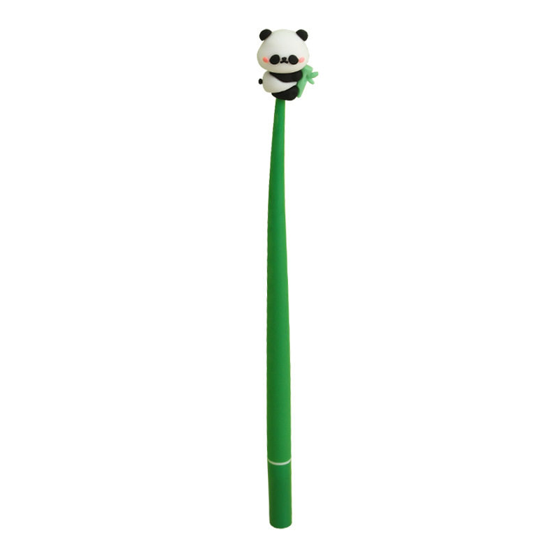 Creative panda soft silicone gel pen elementary school student cute shake pen cartoon water pen learning stationery gift wholesale