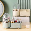 Cosmetic storage box rotatable grid desktop light luxury lipstick makeup brush eyebrow pen holder skin care shelf