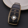Mercedes-Benz car key case suitable for e300 e260 New e several golden edge car key case C- Class key case