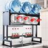 Storage Rack for Kitchen Sink, Dish Rack, Sink Cabinet, Multi-Functional Dust-Proof Cabinet Door, Dish Storage and Draining