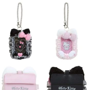 Cartoon Girl Heart Handmade DIY Polaroid 3inch Protective Cover Angel and Devil Cat Plush Card Holder Card Holder