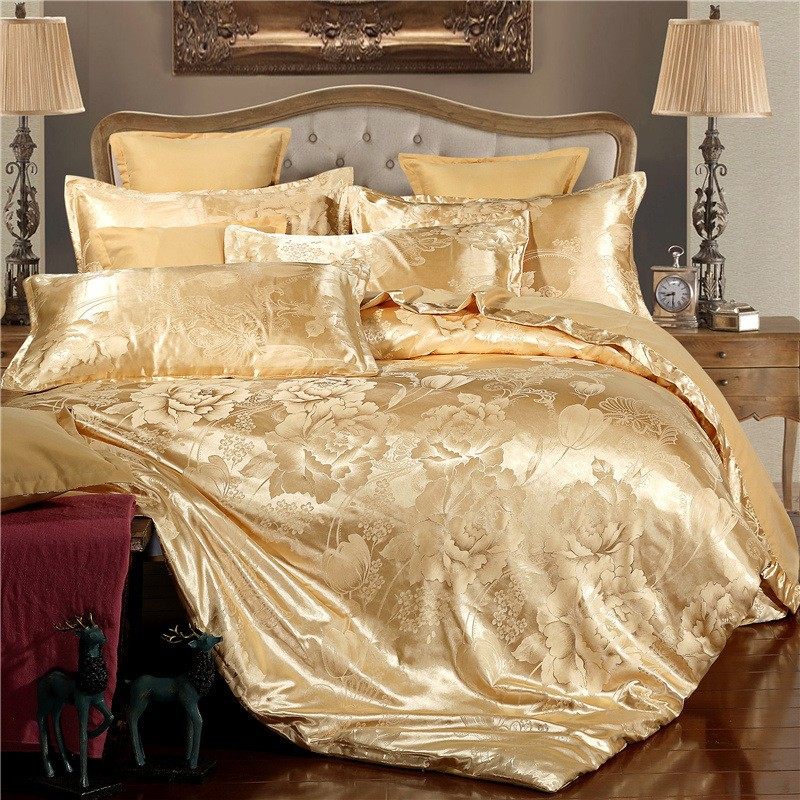 Factory wholesale summer jacquard four-piece washed silk quilt cover bed sheet 4-piece TikTok live fast hand shop