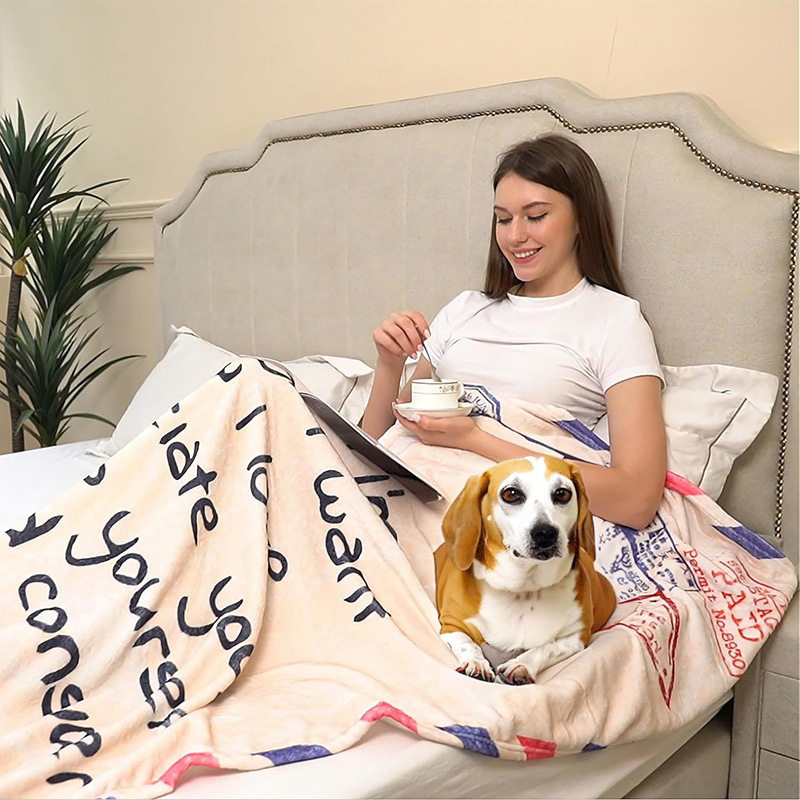 Double-Sided Flannel Blanket Sofa Throw Soft Printed Nap Shawl Blanket Home Single Air-Conditioned Room Christmas Tablecloth